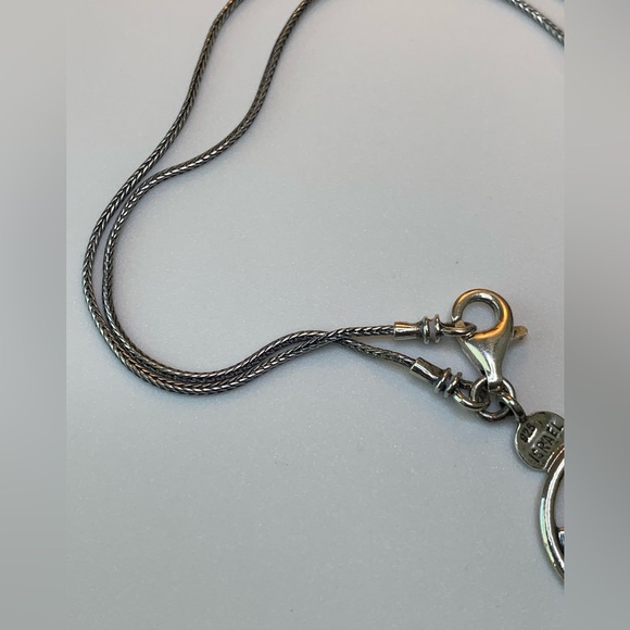Silpada Vintage Sterling Peace Sign Necklace on Foxtail Chain/Necklace - Israel - Picture 11 of 13